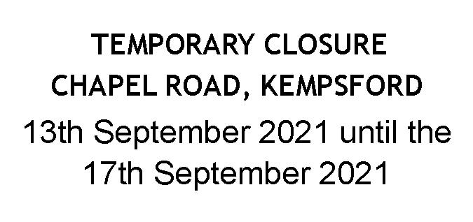 Chapel Road Kempsford Road Closure